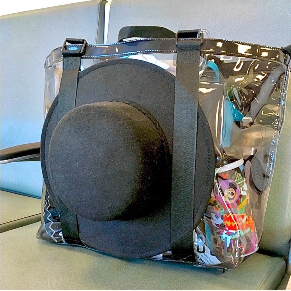 BEIS Clear/Black Hat Tote - Picture 2 of 8